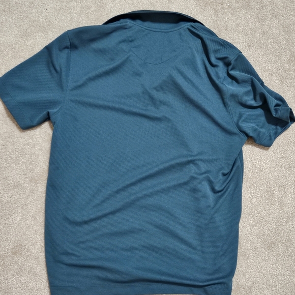 Van Heusen Men's Classic-Fit Self-Collar Short Sleeve Polo Small, Turqoise Hunte - Picture 2 of 4